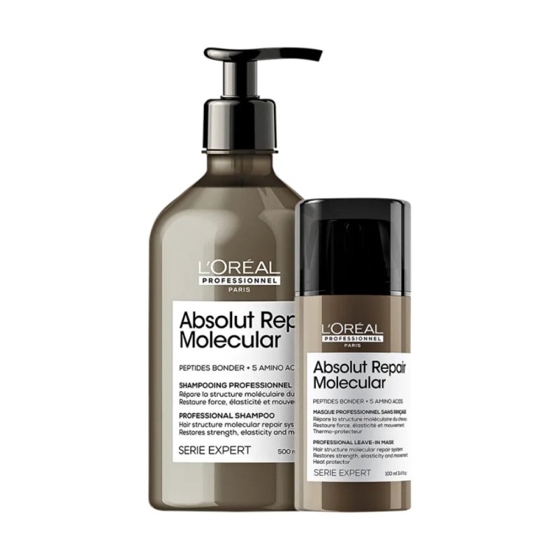 L'Oreal Professionnel Absolut Repair Molecular Shampoo Grande e Mask Kit - Capelli Danneggiati - Capelli