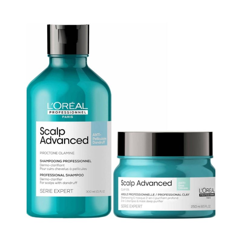 L'Oreal Professionnel Scalp Advanced Shampoo e Maschera antiforfora - Serie Expert - bundle