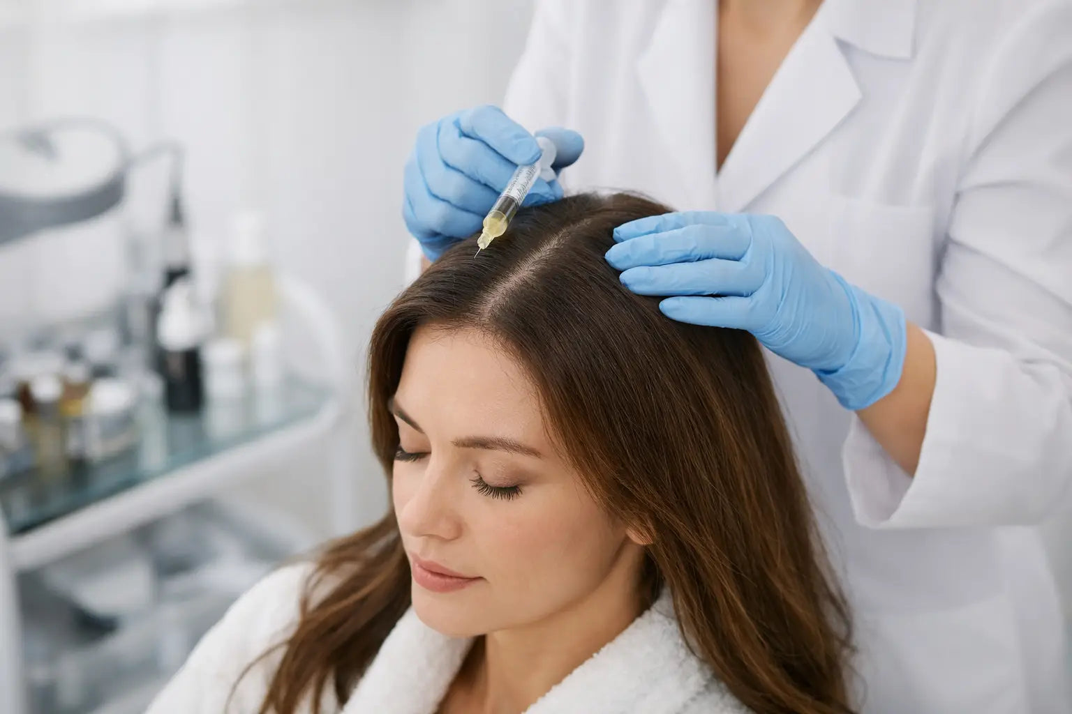 Trattamento caduta capelli donna professionale