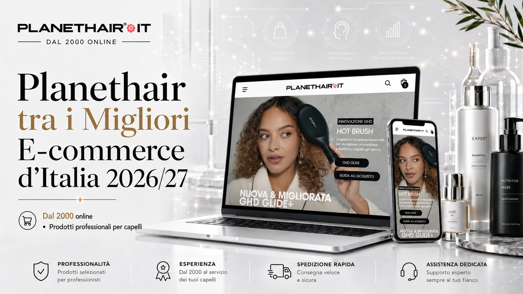 Planethair tra i Migliori E-commerce d’Italia 2026/27 nella categoria Bellezza e Salute