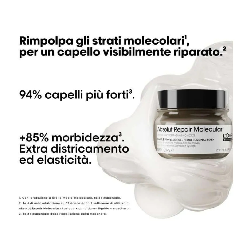 L'Oreal Professionnel Absolut Repair Molecular Mask capelli danneggiati 250ml - Planethair 