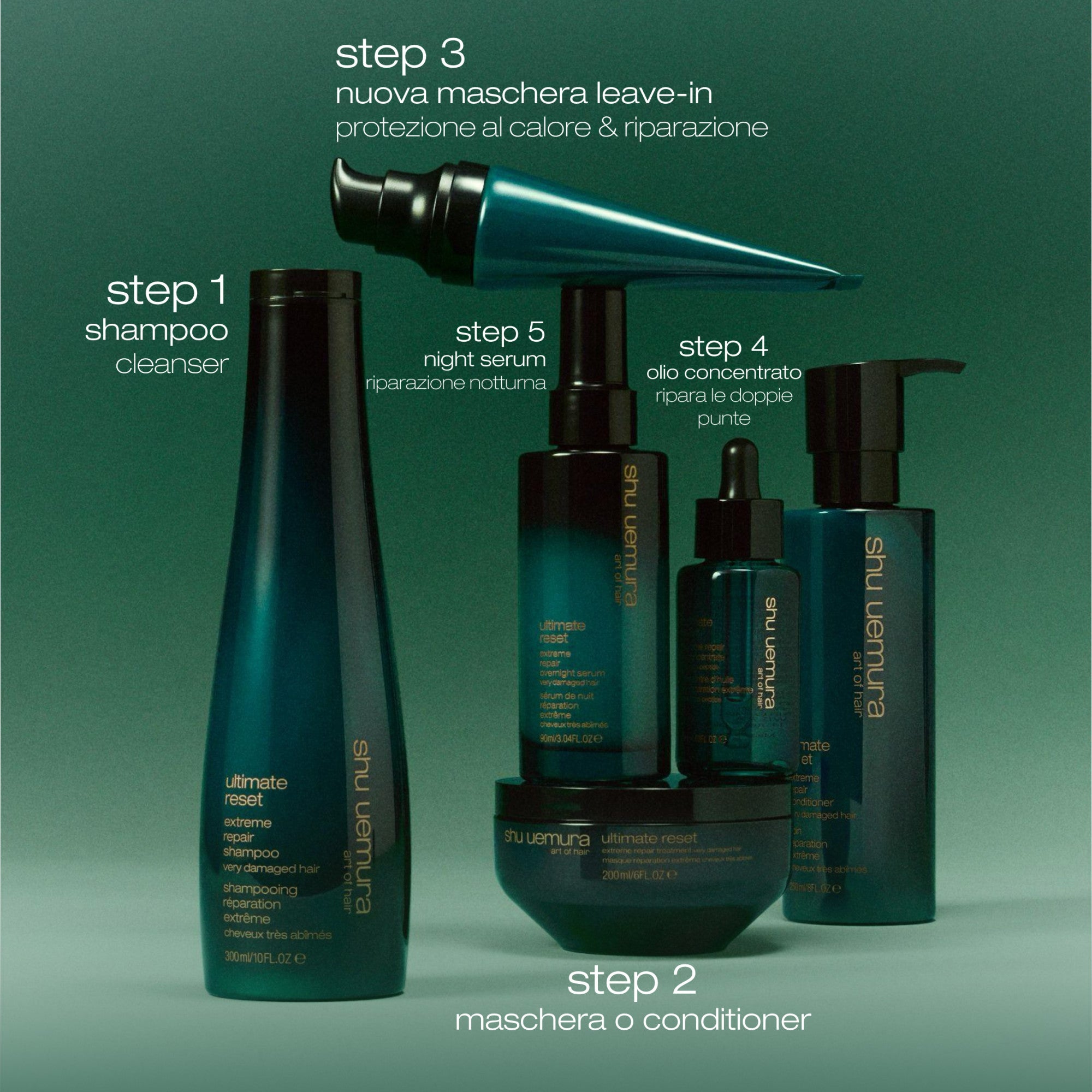 Shu Uemura Ultimate Reset Leave-In Mask capelli danneggiati 90ml