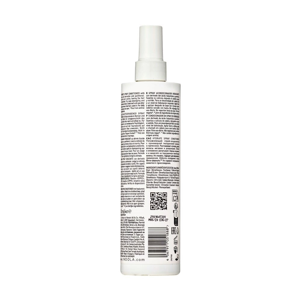 Indola Hydrate Spray Conditioner capelli secchi 300ml - Planethair 