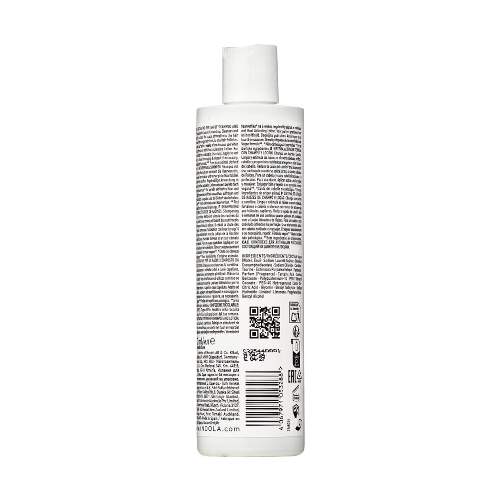 Indola Root Activating Shampoo anticaduta 300ml - Planethair 