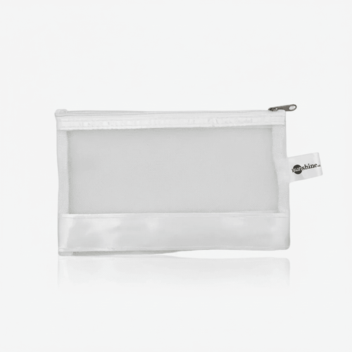 Bolsa clutch transparente dourada australiana