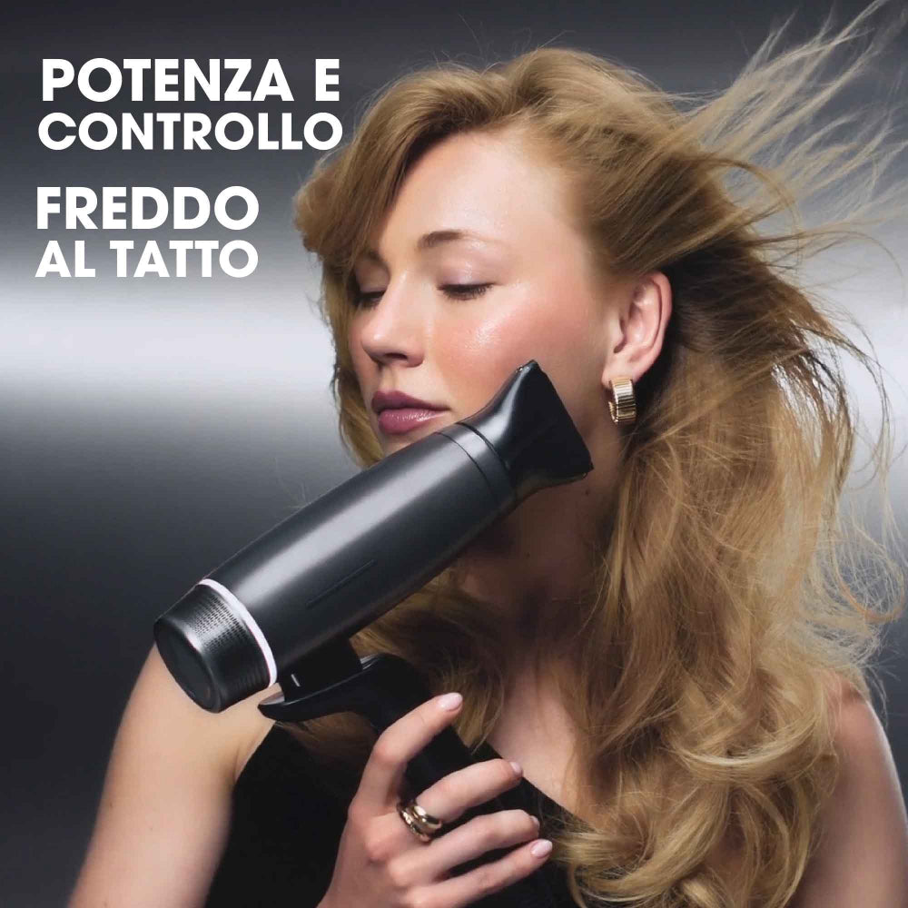 Tecnologia ionica avanzata asciugacapelli GHD Speed Nero Titanio
