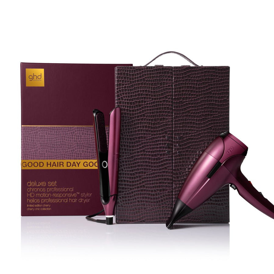 GHD Deluxe Set Cherry Chic - Piastra e Phon professionali limited edition