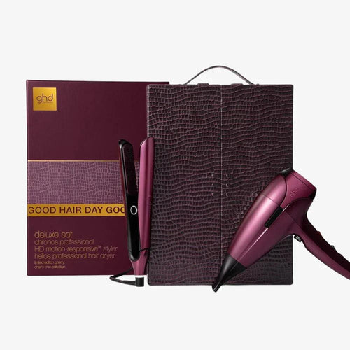 GHD Deluxe Set Cherry Chic - Piastra e Phon professionali limited edition - Planethair