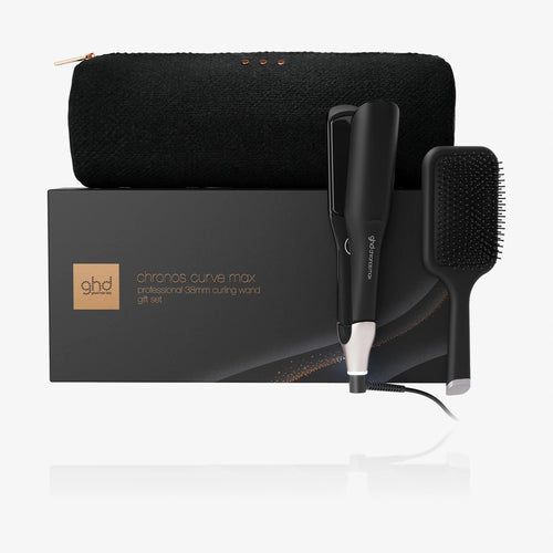 GHD Chronos Max Gift Set Nero – Piastra Larga + Paddle Brush