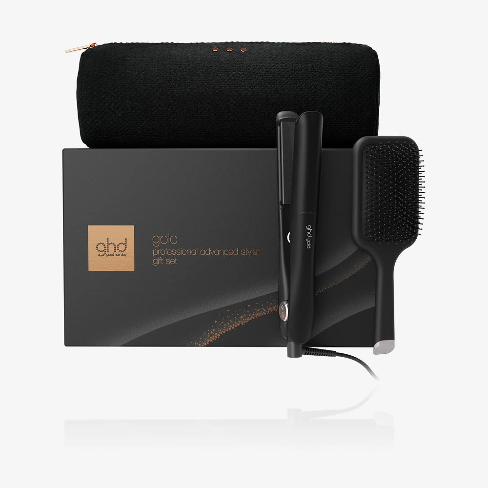 GHD Gold Gift Set Nero – Piastra + Paddle Brush