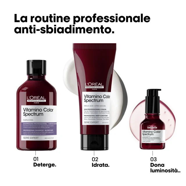 Vitamino Color Spectrum Shampoo Viola Neutralizzante capelli biondi L'Oréal Professionnel 300ml