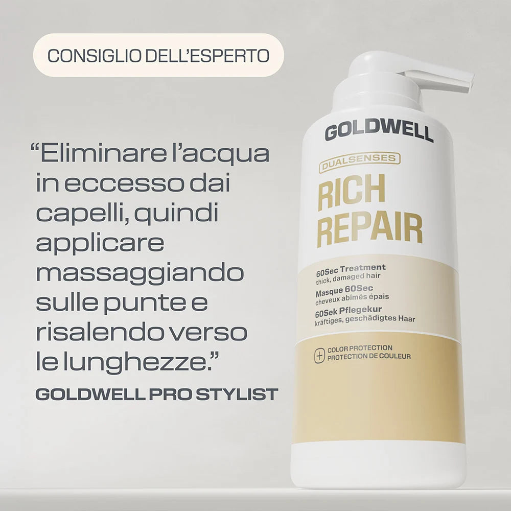 Goldwell Dualsenses Rich Repair Maschera 60 Sec 200 e 500 ml
