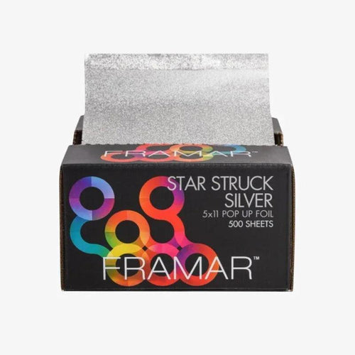 Framar Star Struck Silver Pop UP Fogli Alluminio Pre-Tagliati 5x11 500 PZ - Planethair
