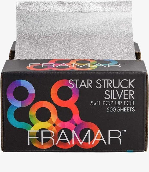 Framar Pop UP Star Struck Silver Fogli Alluminio Pre-Tagliati 5x11 500 PZ - Planethair
