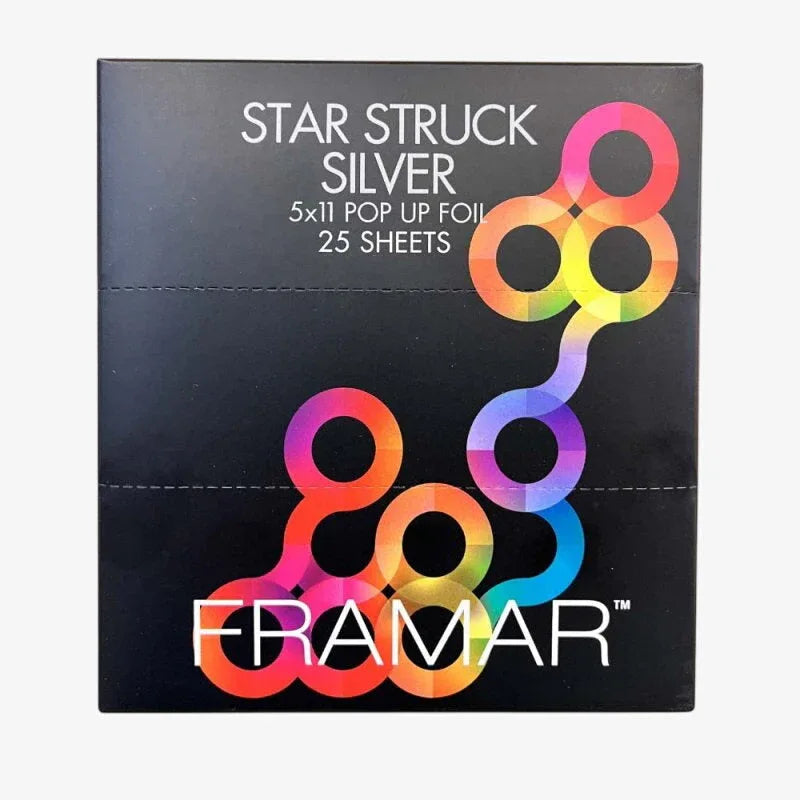 Framar Star Struck Silver Fogli Alluminio Pre Tagliati 5x11 25PZ
