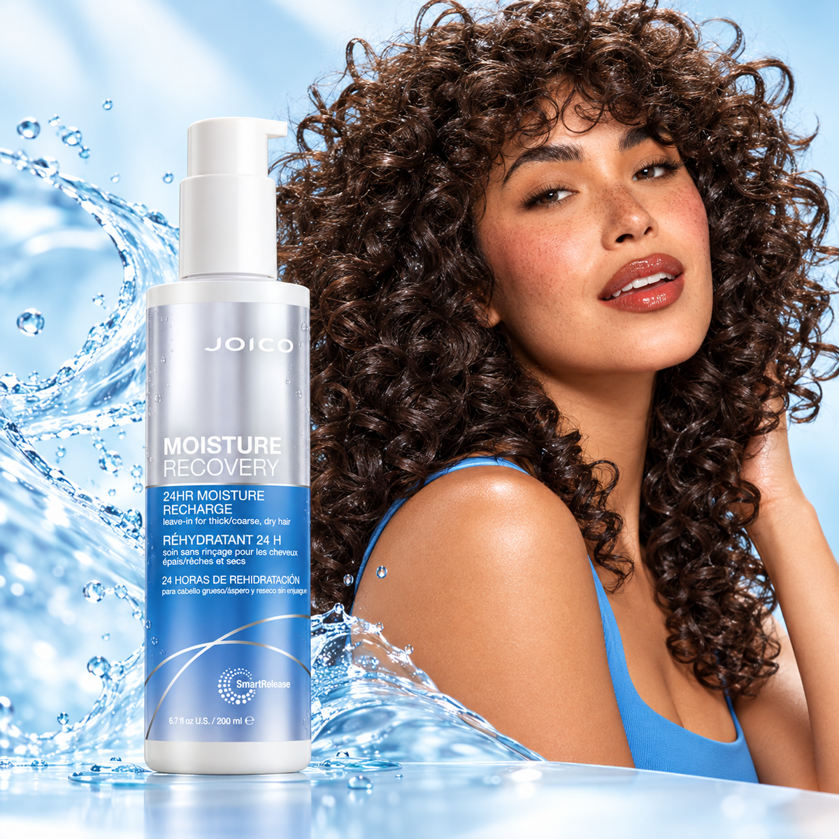 Joico Moisture Recovery 24hr Moisture Recharge 200 ml, trattamento leave-in idratante