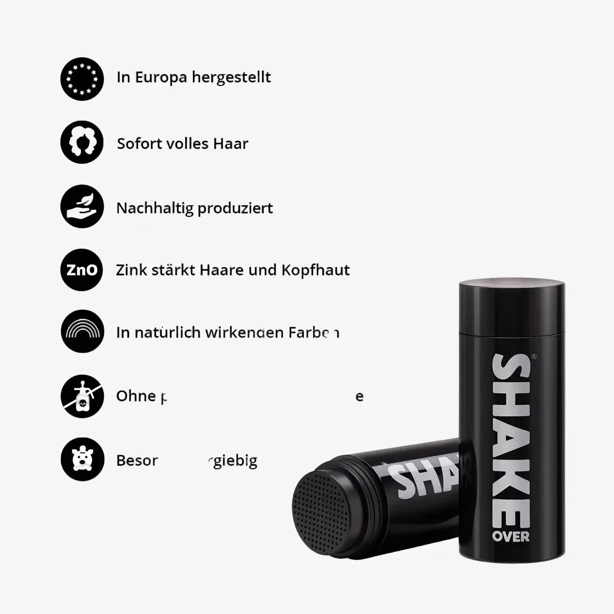 SHAKE OVER Fibre per Capelli con Zinco