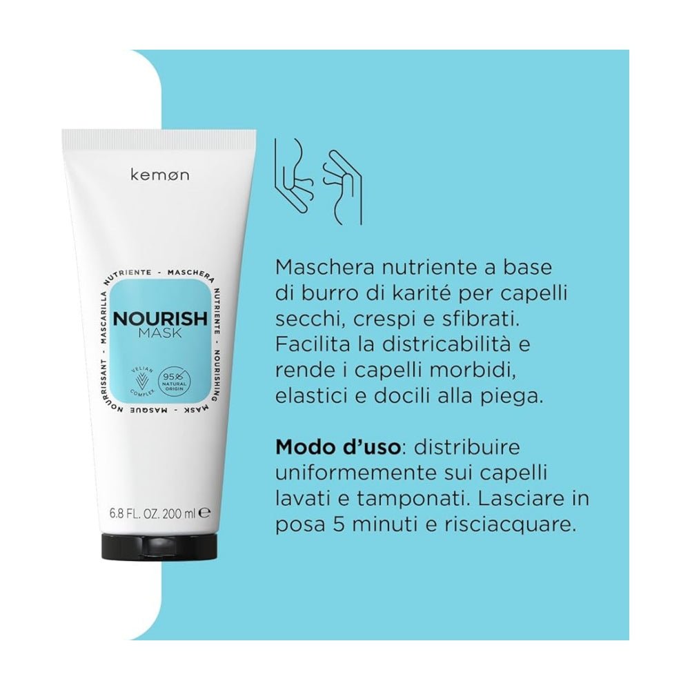 Kemon Nourish Mask capelli secchi 200ml - Planethair 