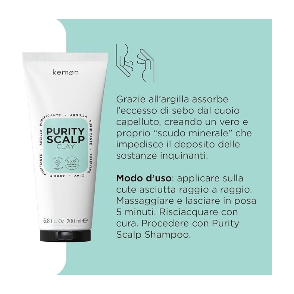 Kemon Purity Scalp Clay argilla purificante 200ml - Planethair 