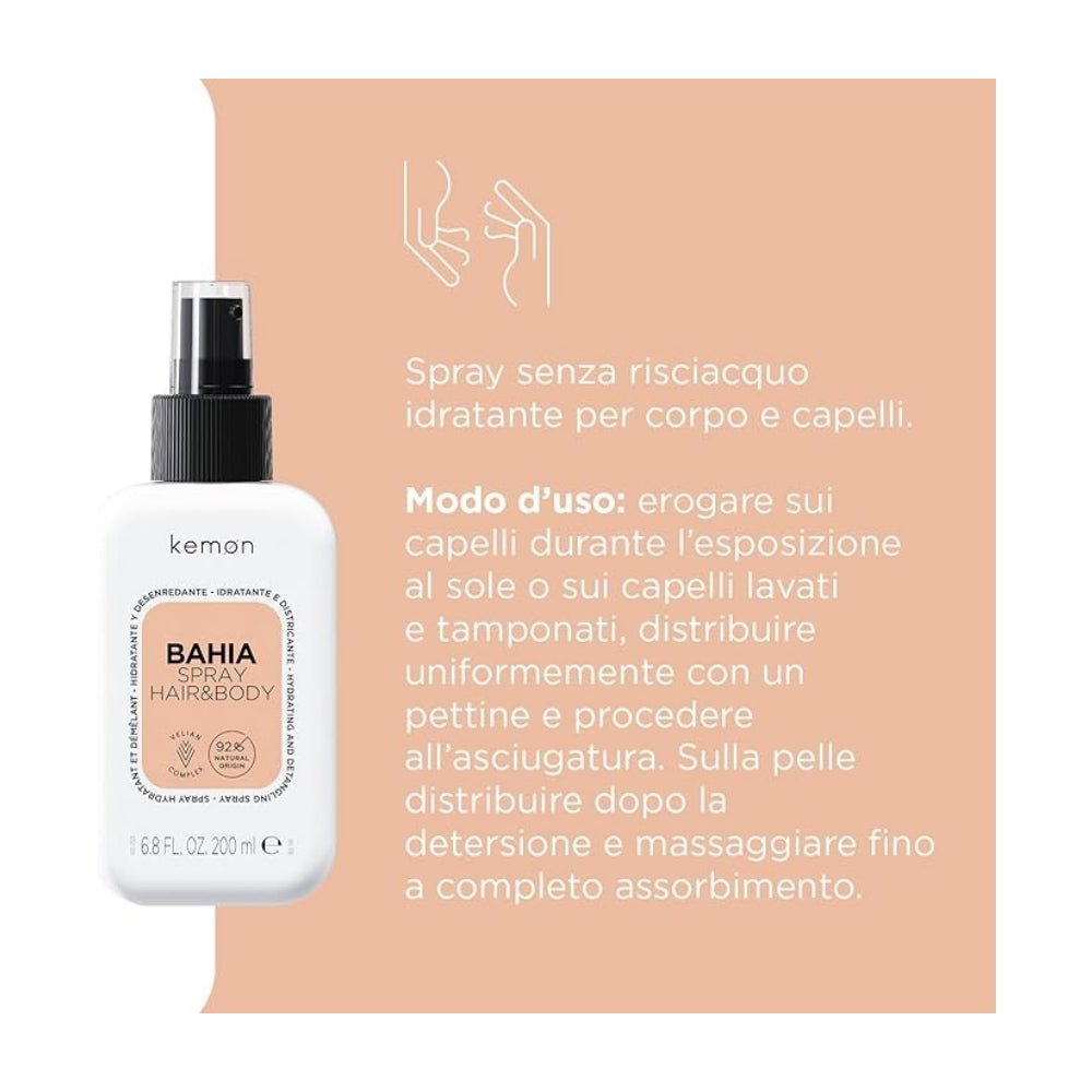 Kemon Bahia Spray Hair & Body doposole idratante 200ml - Planethair 