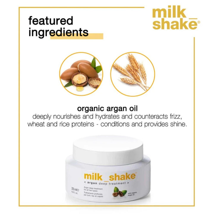 Milk Shake Argan Deep Treatment maschera idratante capelli 200ml - Planethair 