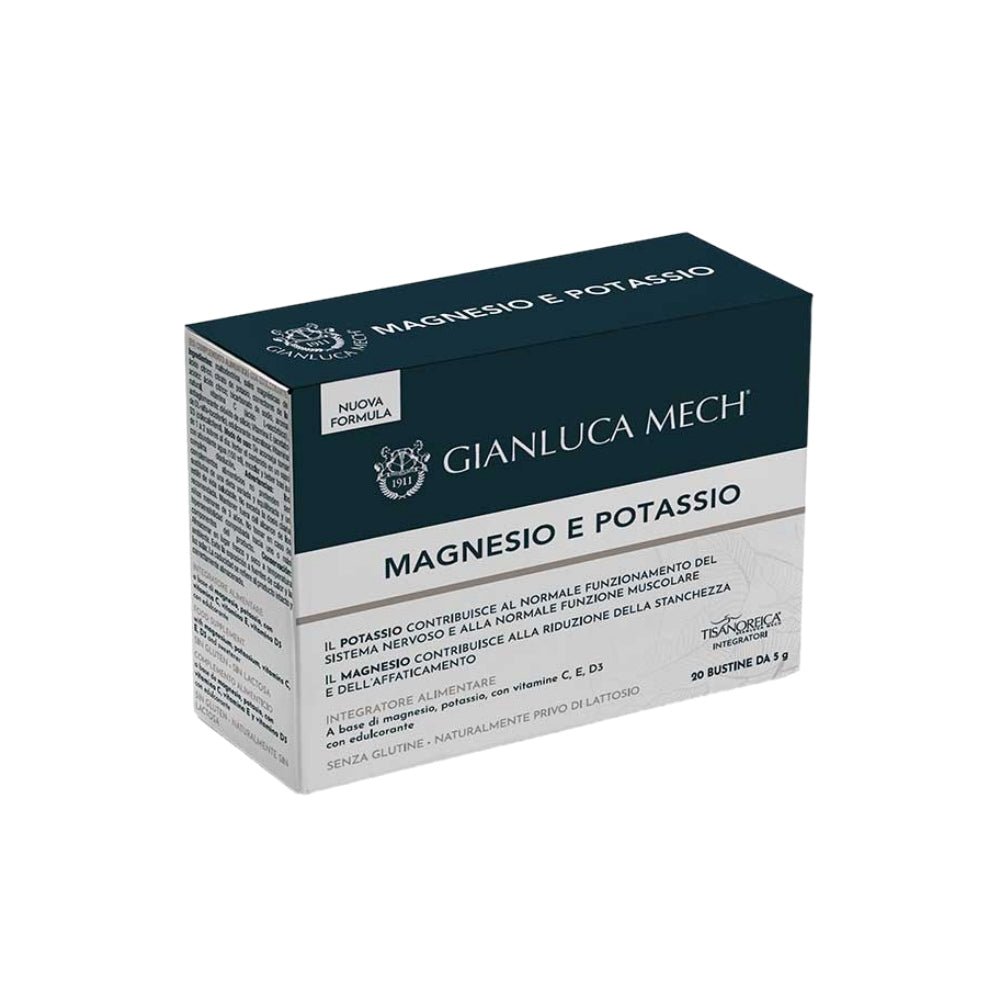 Gianluca Mech Integratori Magnesio e Potassio 20 bustine - 8058302882956