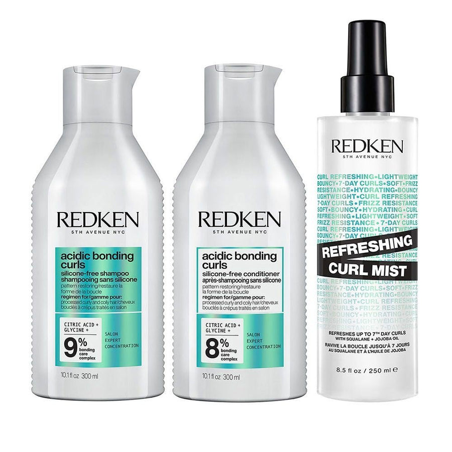 Redken Curl Refreshing Trio Shampoo Conditioner e Spray - Capelli