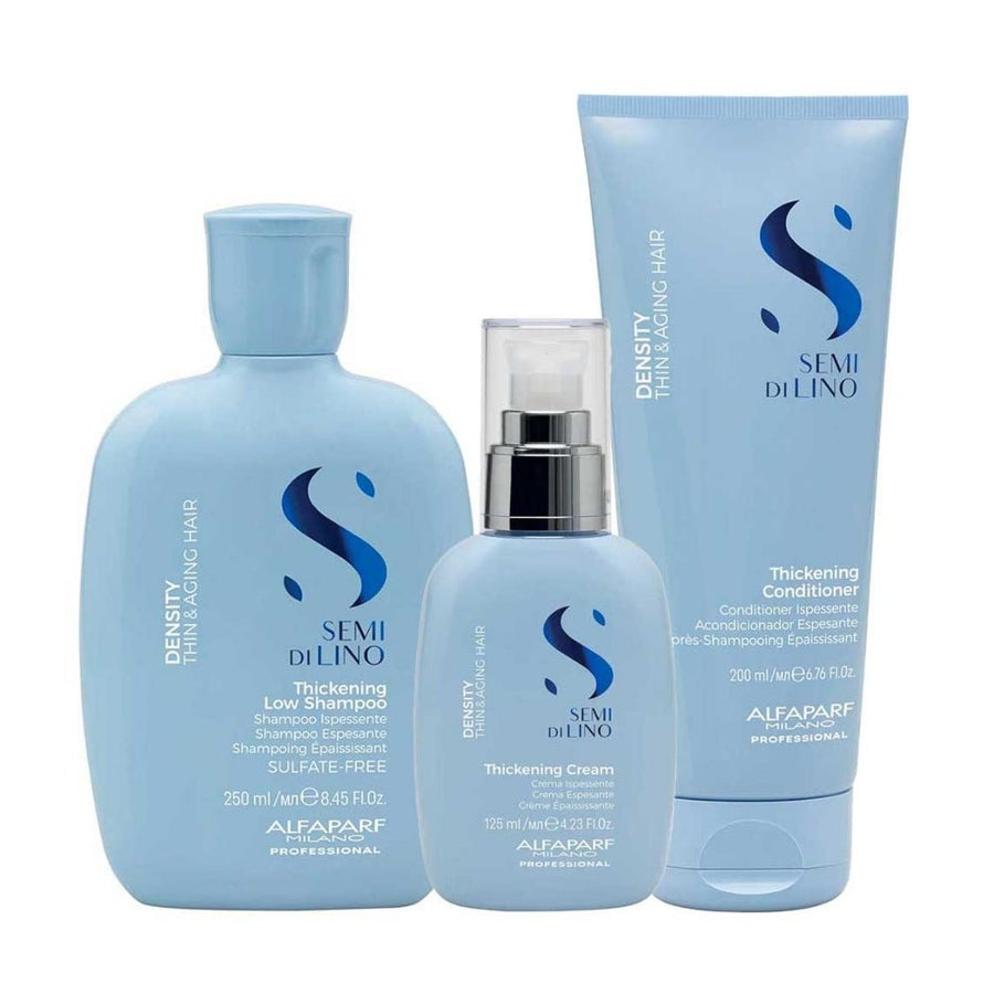 Alfaparf Semi di Lino Density Kit Trio Shampoo Balsamo e Crema - Planethair 
