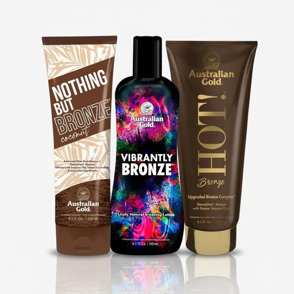 Australian Gold Color Dark with Bronzers Kit – Hot! Bronze, Nothing But Bronze, and Vibrantly Bronze