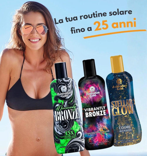 Colore intenso e modulabile con Australian Gold Routine Solare Fino a 25 Anni Kit