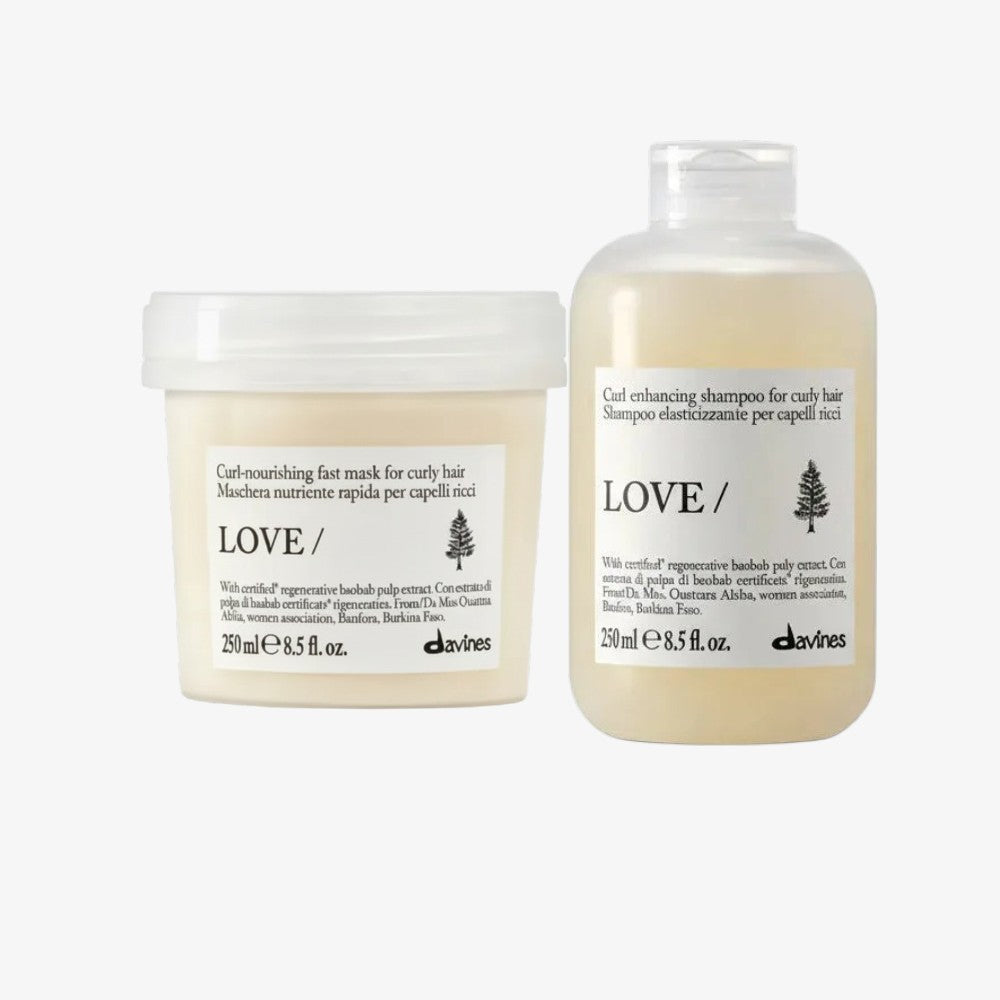 Davines Love Curl Ricci Naturali Kit – Shampoo e Maschera Elasticizzante