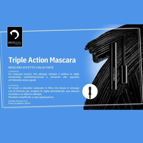 Decoderm Triple Action Mascara effetto ciglia finte 12ml - Planethair