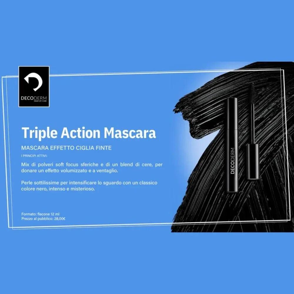 Decoderm Triple Action Mascara effetto ciglia finte 12ml - Planethair