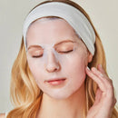 Donna con maschera viso PMD Beauty Recovery collagene anti-rughe