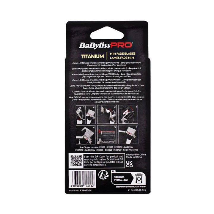 Babyliss Pro Testina MIM Titanium Gold Fade per FXone - Planethair