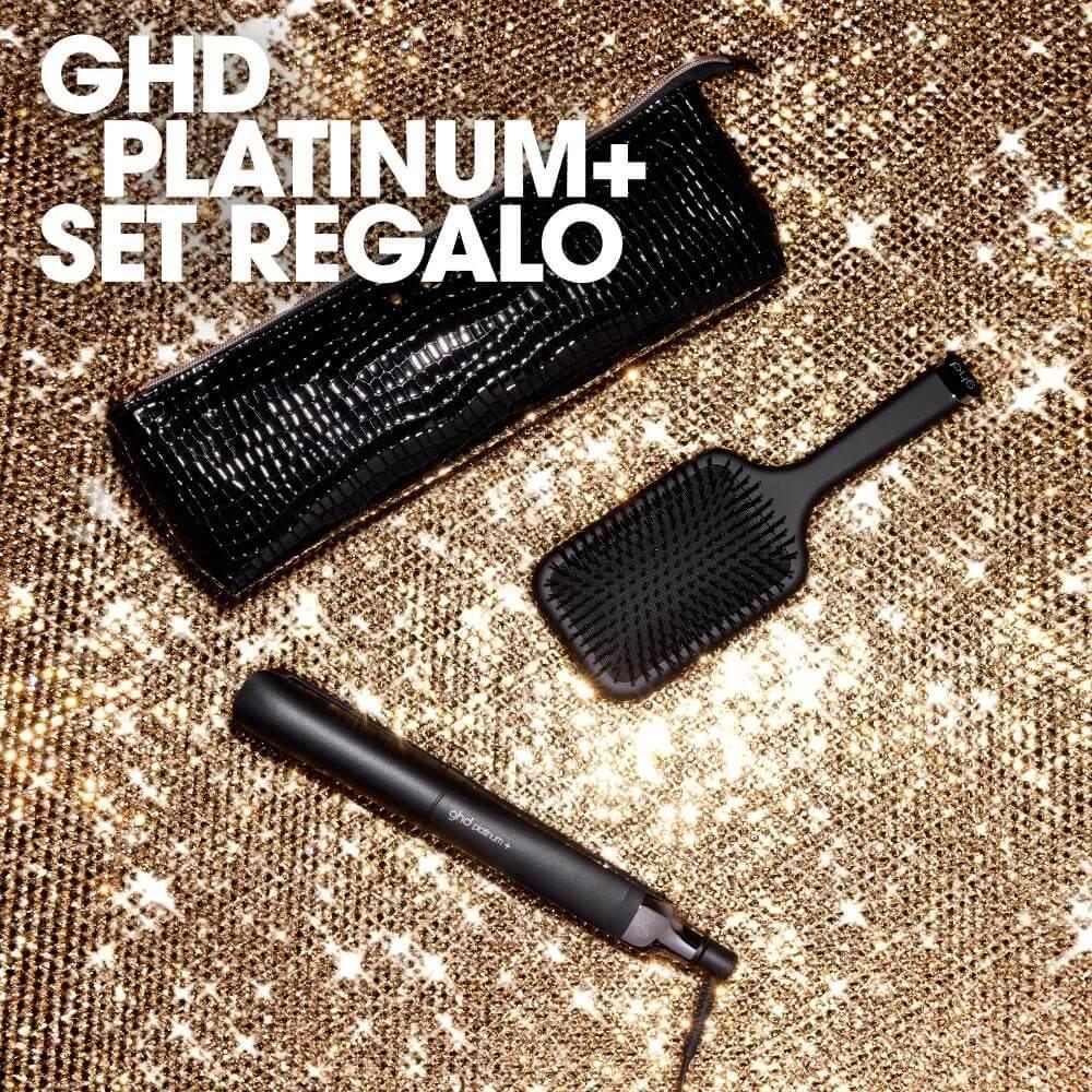 GHD Platinum+ Styler + Paddle Brush - straightener and brush gift set