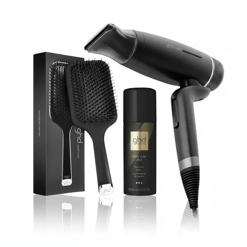 GHD Speed Blowdry Kit – Asciugacapelli Professionale, Paddle Brush e Spray Lucentezza