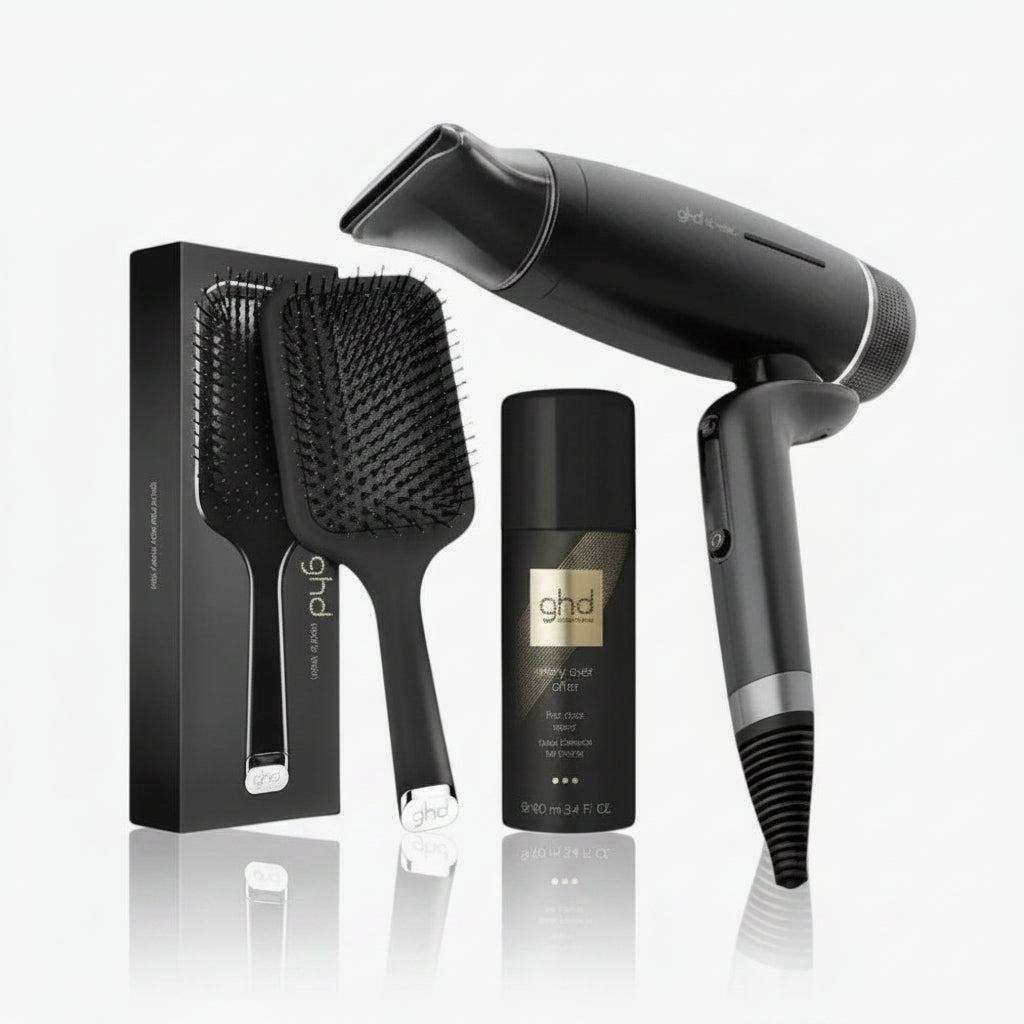 GHD Speed Blowdry Kit – Asciugacapelli Professionale, Paddle Brush e Spray Lucentezza