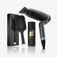 GHD Speed Blowdry Kit – Professional Hair Dryer, Paddle Brush and Shine Spray