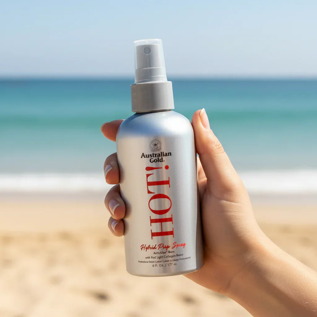Hot! Hybrid Prep Spray di Australian Gold è lo spray pre-trattamento UVe luce rossa