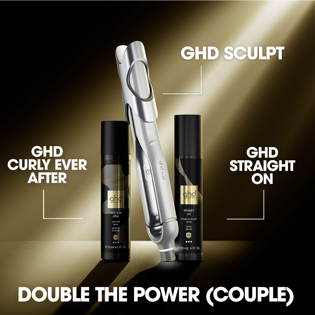 Routine GHD Sculpt bianca per lo styling dei capelli