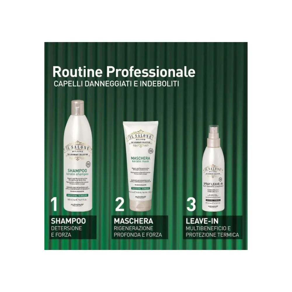 Il Salone Milano Keratin trio shampoo maschera leave-in - Planethair