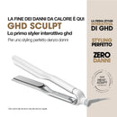 GHD Sculpt bianca dettaglio caratteristiche della piastra
