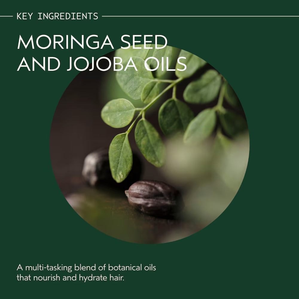 Ingredienti chiave Aveda One For All: olio di semi di moringa e olio di jojoba - miscela botanica nutriente