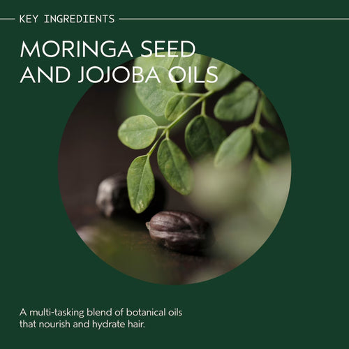 Ingredienti chiave Aveda One For All: olio di semi di moringa e olio di jojoba - miscela botanica nutriente