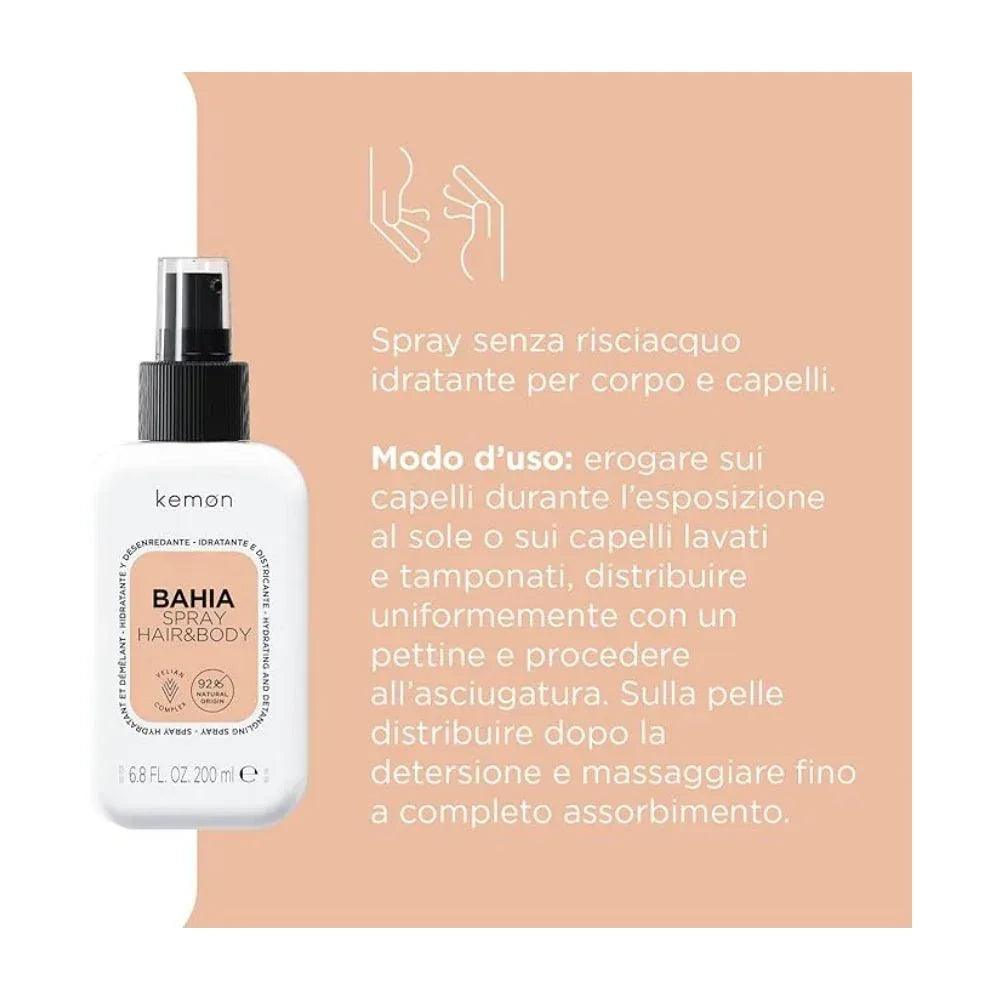 Kemon Bahia Spray Hair & Body doposole idratante 200ml - Planethair