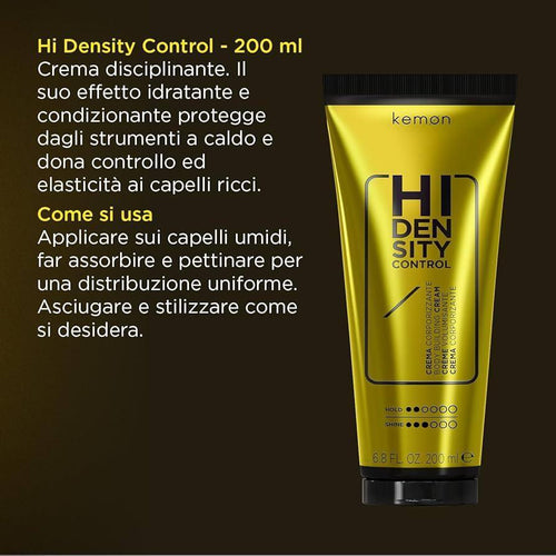 Kemon Hi Density Control Crema Capelli Ricci 200ml - Planethair