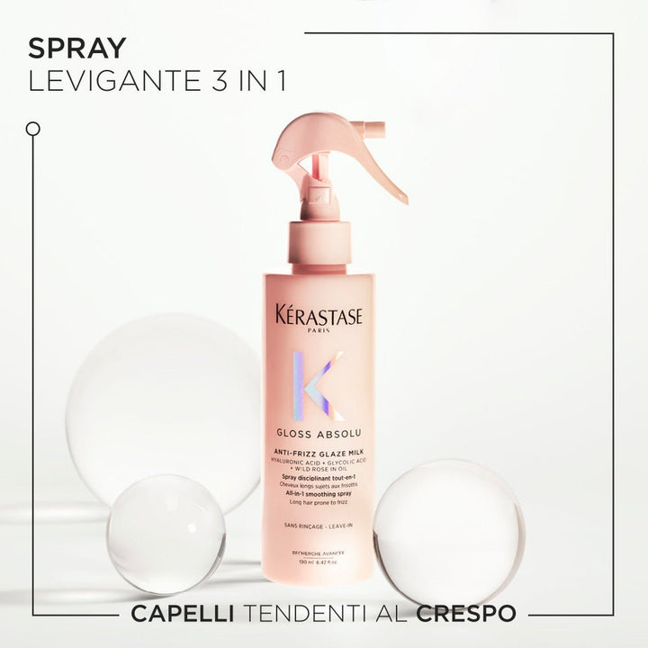 Kerastase Gloss Absolu Spray Anti-Frizz Glaze Milk capelli crespi Kerastase