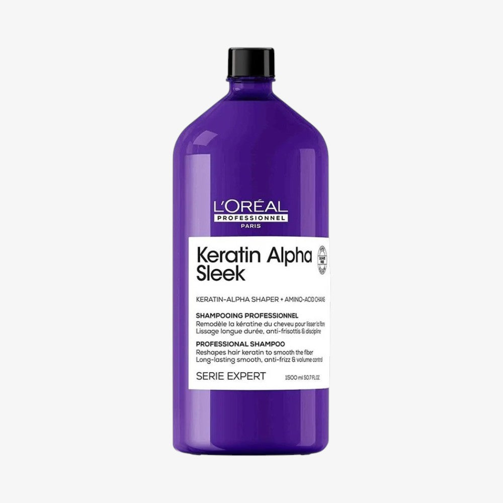 L'Oréal Professionnel Keratin Alpha Sleek Shampoo anticrespo disciplinante formato professionale 1500ml