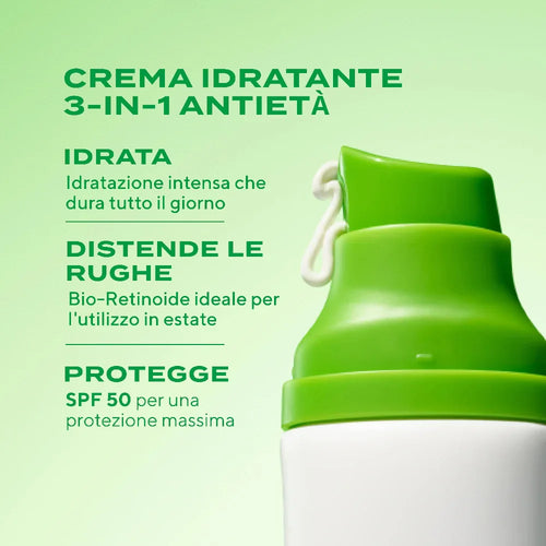 Murad RESURGENCE Superactive Moisturizer SPF 50 – infografica benefici anti-rughe